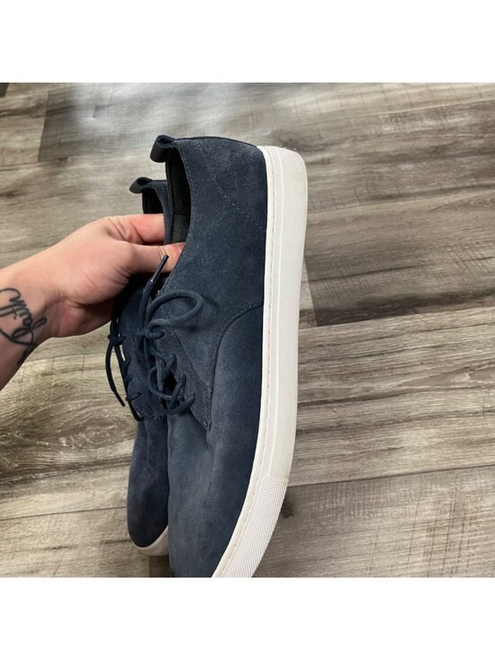 Clae Ellington Suede Lace Up Waxed Shoes Navy Blue Grey Men’s Size 12 main image 8